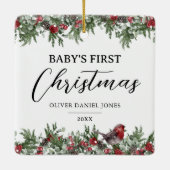Baby's eerste kerst erfstuk keramisch ornament (Achterkant)