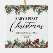 Baby's eerste kerst erfstuk keramisch ornament (Voorkant)