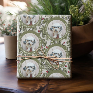 Baby's Eerste Kerst Foto - Fantasievolle Takken Cadeaupapier