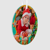 Baby's Eerste Kerst Foto | Kerstcadeau Ornament (voorkant)