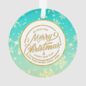 Baby's Eerste Kerst Foto | Kerstcadeau Ornament (achterkant)