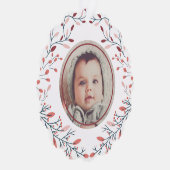 Baby's eerste Kerst Foto Ornament (Rechts)