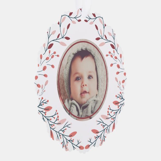 Baby's eerste Kerst Foto Ornament (Rechts)