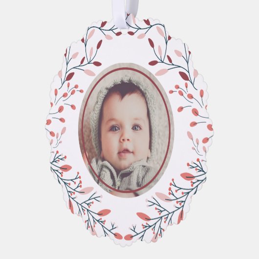Baby's eerste Kerst Foto Ornament (Links)