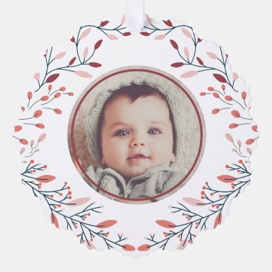 Baby's eerste Kerst Foto Ornament (Voorkant)