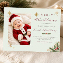 Baby's Eerste Kerst Foto | Zachte Salie