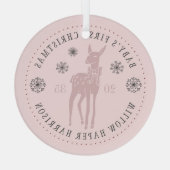 Baby's eerste kerst gepersonaliseerde aandenken glas ornament (Achterkant)