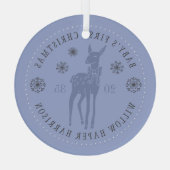 Baby's eerste kerst gepersonaliseerde aandenken glas ornament (Achterkant)