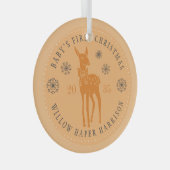 Baby's eerste kerst gepersonaliseerde aandenken glas ornament (Voorkant Rechts)