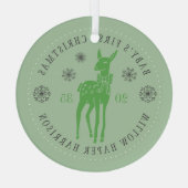 Baby's eerste kerst gepersonaliseerde aandenken glas ornament (Achterkant)