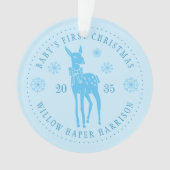 Baby's eerste kerst gepersonaliseerde aandenken ornament (voorkant)