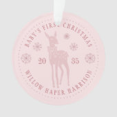 Baby's eerste kerst gepersonaliseerde aandenken ornament (voorkant)