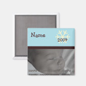 Baby's eerste kerst gepersonaliseerde magneet (Voorkant / Achterkant)