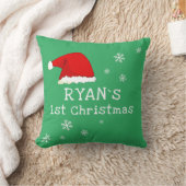 Baby's eerste kerst-groene kerstkerstkerstkerstker kussen (Deken)