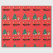 Baby's eerste kerst inpakpapier (Vlak)