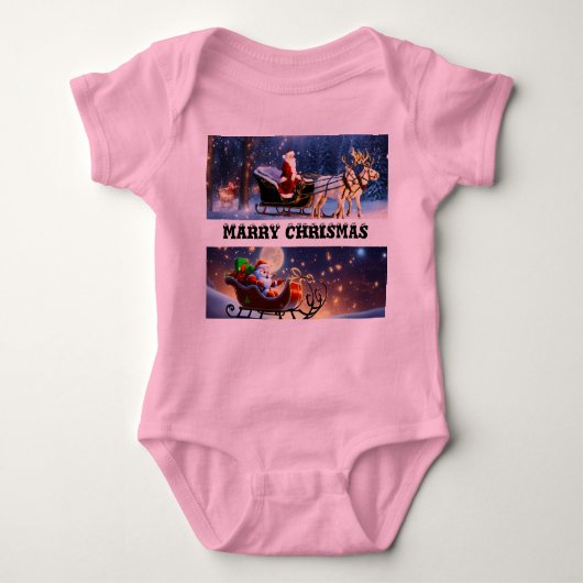 Baby's eerste kerst Jersey Bodysuit (Voorkant)