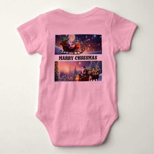 Baby's eerste kerst Jersey Bodysuit (Achterkant)