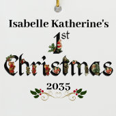 Baby's Eerste Kerst Keepsake Herinneringen Keramisch Ornament