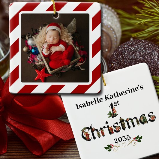 Baby's Eerste Kerst Keepsake Herinneringen Keramisch Ornament