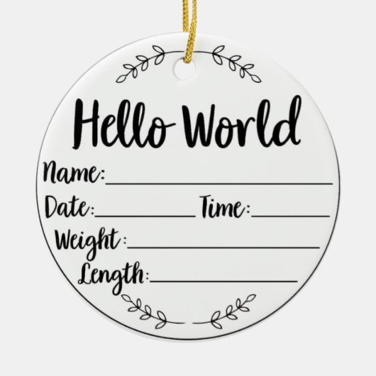 Baby's eerste kerst keepsake Ornament (Voorkant)