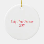 Baby's eerste kerst keepsake Ornament (Achterkant)