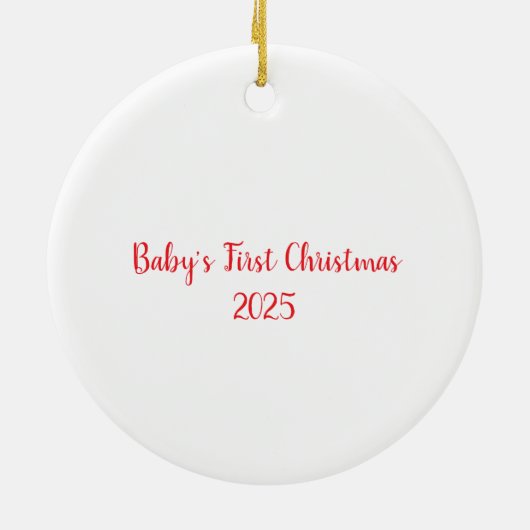 Baby's eerste kerst keepsake Ornament (Achterkant)