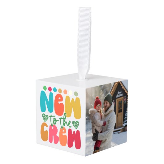 Baby's eerste kerst Keepsake retro foto Decoratie (Voorkant hoekig)