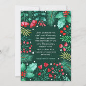 Baby's Eerste Kerst Keepsake Waterverf Feestdagenkaart (Achterkant)