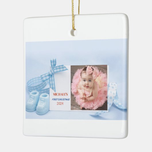 babys eerste kerst keramisch ornament (Links)