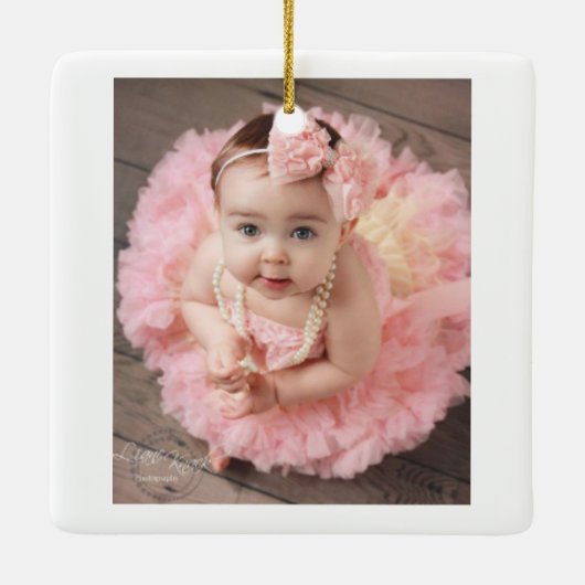 babys eerste kerst keramisch ornament (Achterkant)