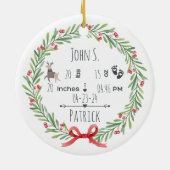 Baby's eerste Kerst Keramisch Ornament 2024 (Achterkant)