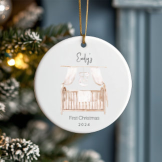 Baby's eerste Kerst Keramische Cirkel Ornament