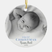 Babys Eerste Kerst Keramische Foto Ornament (Voorkant)