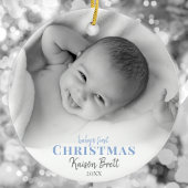 Babys Eerste Kerst Keramische Foto Ornament