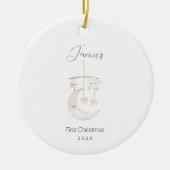 Baby's eerste Kerst Keramische Vakantie Ornament (Voorkant)