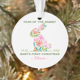 Baby's eerste kerst Lunar Nieuwjaar Konijn Ornament