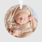 Baby's eerste kerst Lunar Nieuwjaar Konijn Ornament (achterkant)