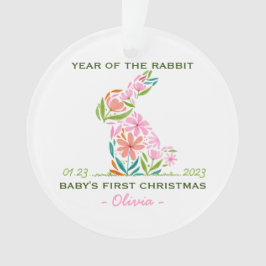 Baby's eerste kerst Lunar Nieuwjaar Konijn Ornament