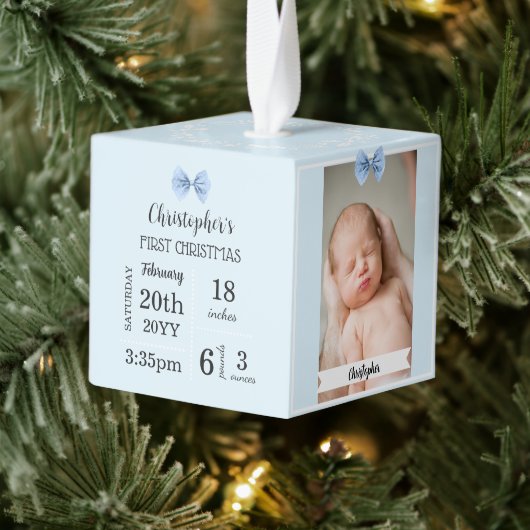 Baby's eerste kerst met foto's decoratie (Boom)