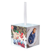 Baby's eerste kerst met foto's decoratie (Achter hoekig)