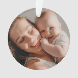 Baby's Eerste Kerst Mis Minimalistische Foto Ornament