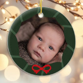 Baby's eerste kerst ornament 2025 rood en groen