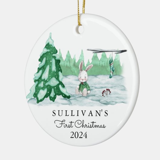 Baby's eerste kerst Ornament | Aangepaste naamdatu (Links)