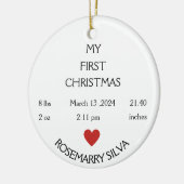 Baby's eerste kerst Ornament, Baby 1e kerst Keramisch Ornament (Links)