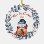 Baby's eerste kerst Ornament Baby Beer (Voorkant)