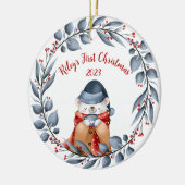 Baby's eerste kerst Ornament Baby Beer (Links)