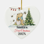 Baby's Eerste Kerst Ornament | Beer & Bijen Klant (Achterkant)