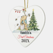 Baby's Eerste Kerst Ornament | Beer & Bijen Klant (Links)