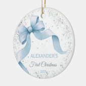 Baby's eerste kerst Ornament Bow Boy (Links)