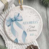 Baby's eerste kerst Ornament Bow Boy